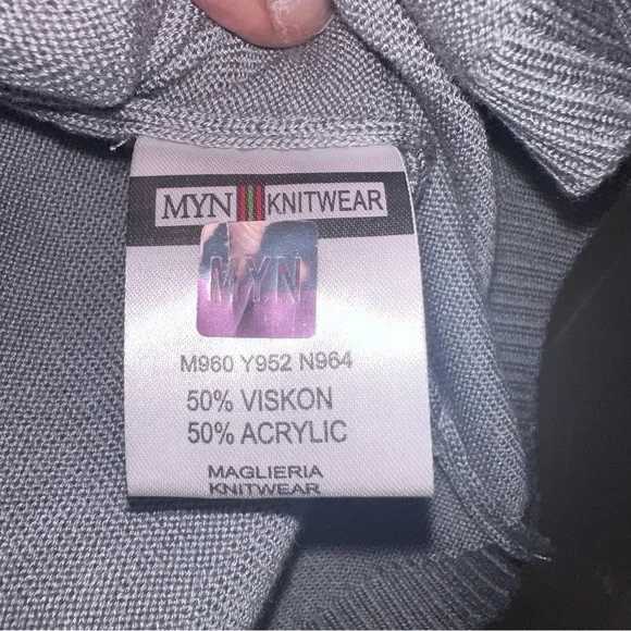 ‼️CLEARANCE ‼️ LAST CHANCE‼️ MYN Grey Cardigan size Men’s 2XL - Picture 8 of 17